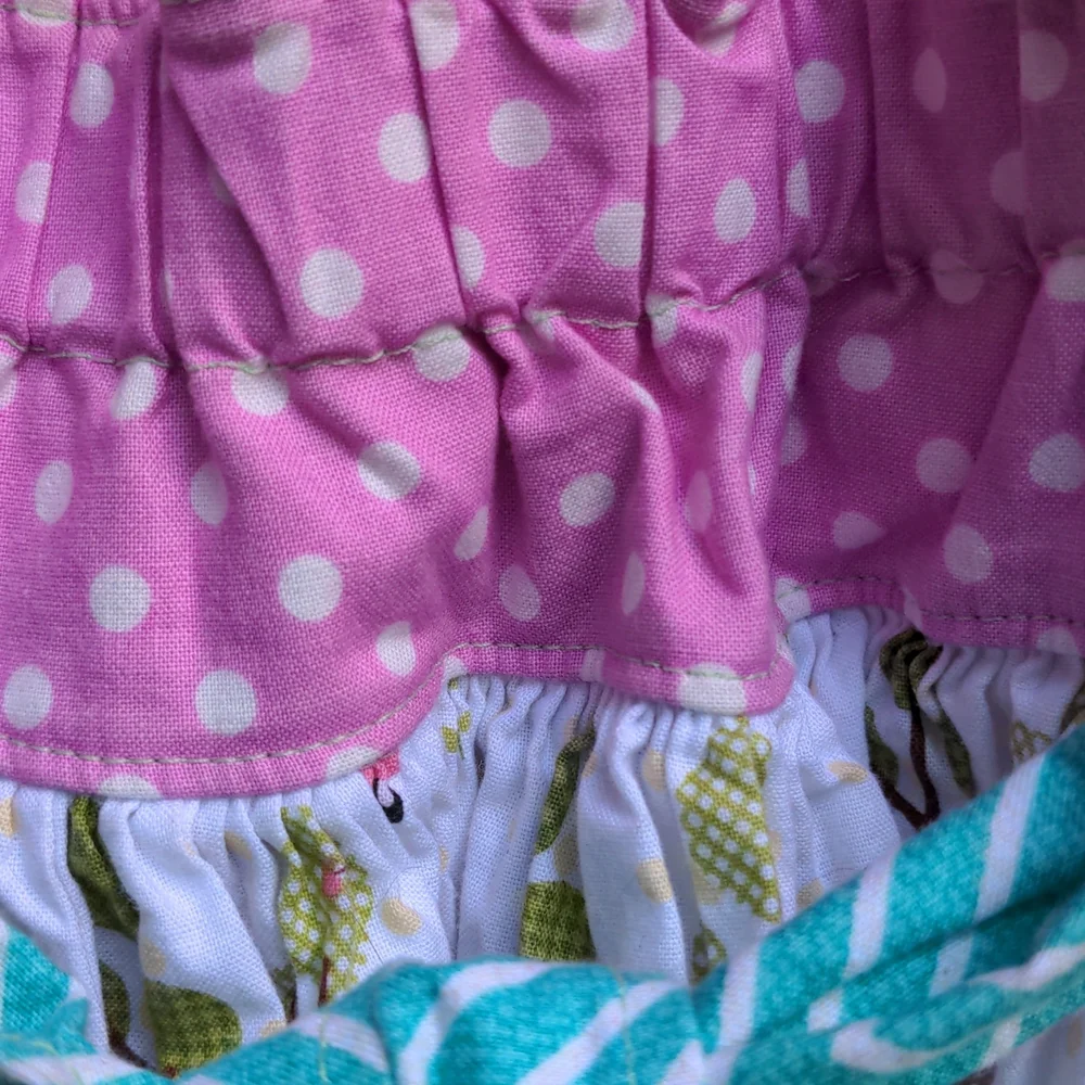 Dress or pinafore with gathers & ruffles 12-18 - Picture 8 of 11